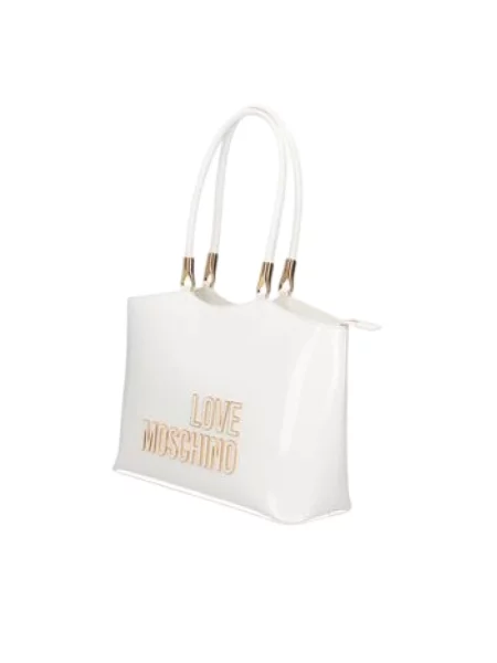 Shopperka Love Moschino z logo biała