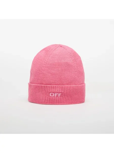 Sapka OFF-WHITE KIDS Off Stamp Clear Beanie Fuchsia/ White II fehér
