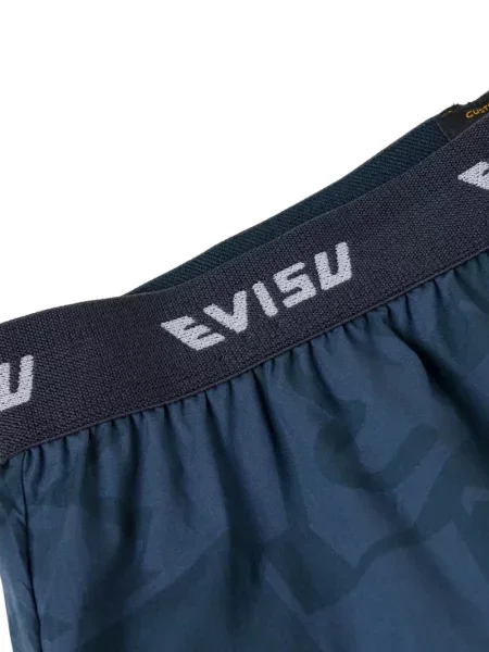 Pantaloni scurți Evisu cu imagine albastru