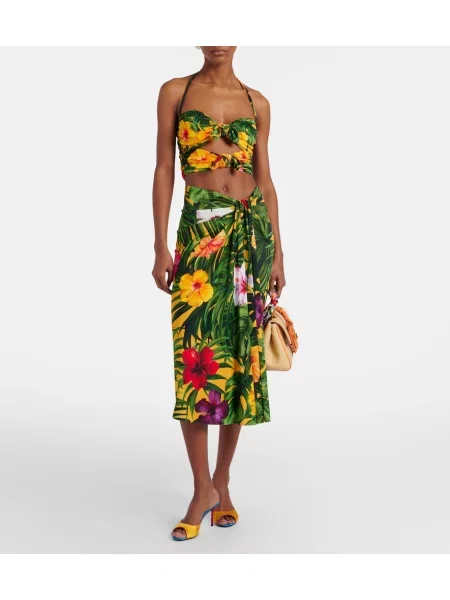 Kvetinový top Dolce&gabbana s halter výstrihom