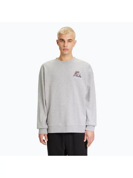 Мъжки суитшърт FILA Lahti Crew light grey melange сиво