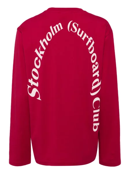 Raštuotas marškinėliai Stockholm Surfboard Club rožinė