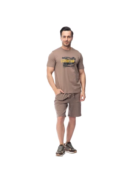 T-shirt Z Krótkim Rękawem Reman beżowa