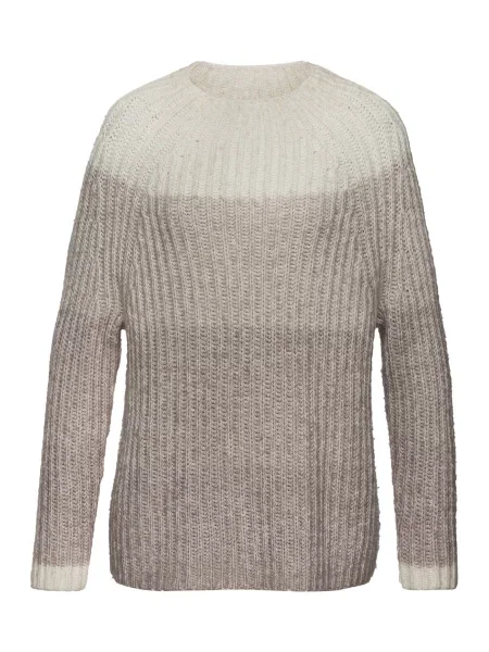 LASCANA Pulover temno siva bela