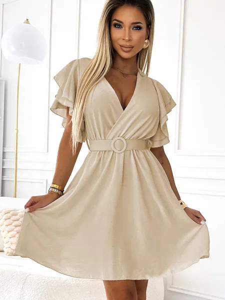 Rochie Numoco Basic de costum bej