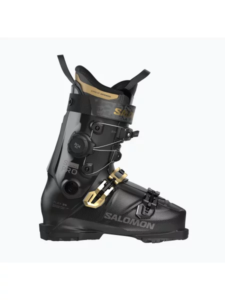 Încălțăminte de schi pentru femei Salomon S/Pro Alpha C Boa 95 W black/gold met./dark grey met negru