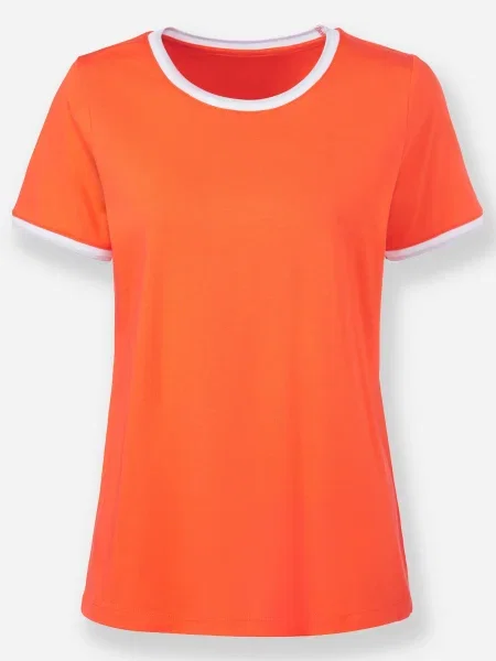 Heine Tricou portocaliu / argintiu alb