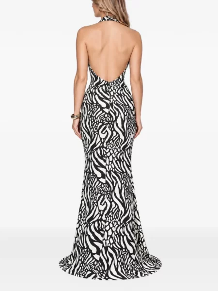 Rochie maxi Roserry cu imagine negru