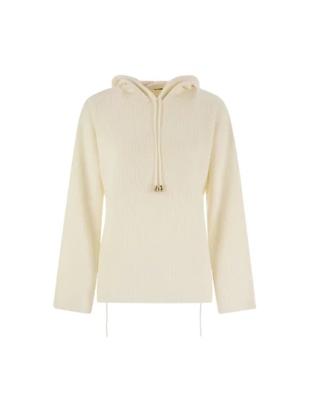 Bluza z kapturem Fabiana Filippi wełniana z kapturem biała