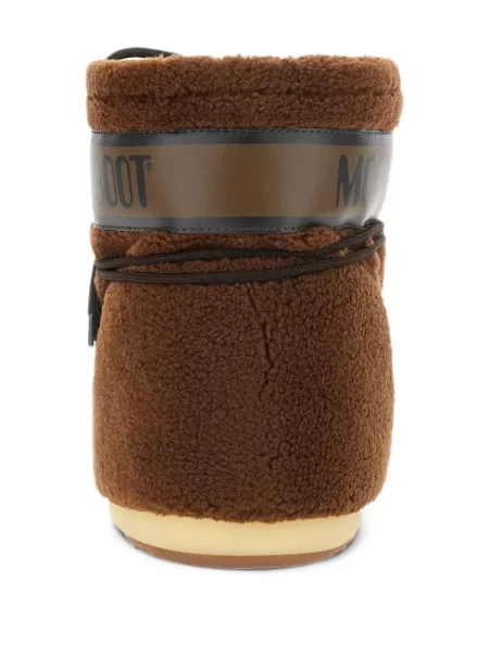 Botine Moon Boot din fleece maro