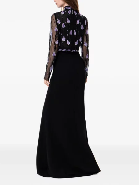 Rochie maxi Dina Melwani negru