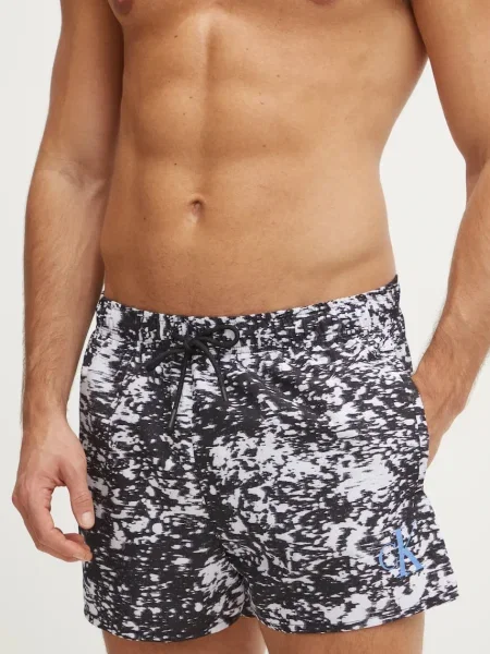 Calvin Klein Swimwear Плувни шорти Сив черно