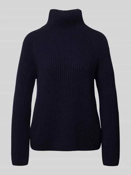 Sweter z dzianiny ze stójką model ‘ARWEN’ Drykorn granatowy