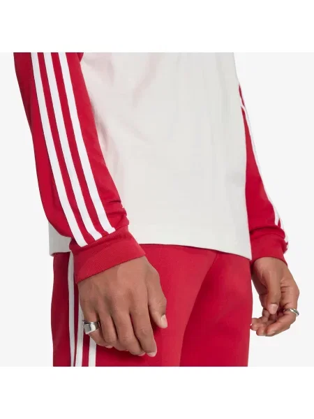 Pruhované dlhý tričko Adidas Originals biela