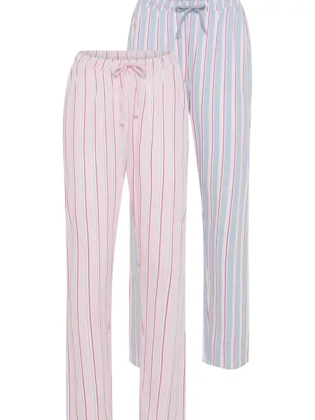 VIVANCE by LASCANA Pantaloni de pijama albastru deschis / roz / roz deschis alb