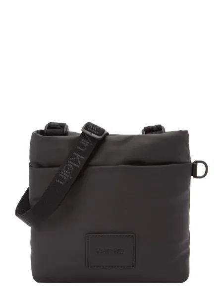 Geantă crossover Calvin Klein Puffer Utility Flatpack negru