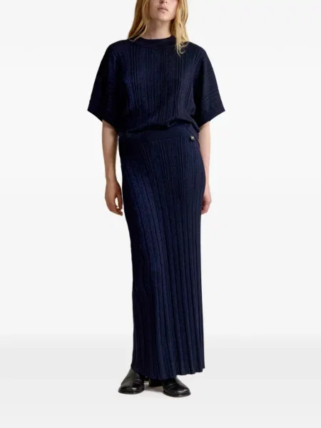 Fusta maxi Maison Kitsune tricotate albastru