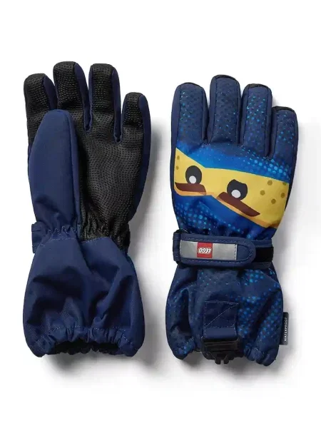 Detské rukavice LEGO Lwagan dark blue modrá