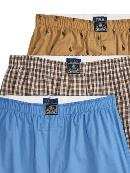 Chiloți Polo Ralph Lauren din țesătură twill cu autograf cu glugă albastru