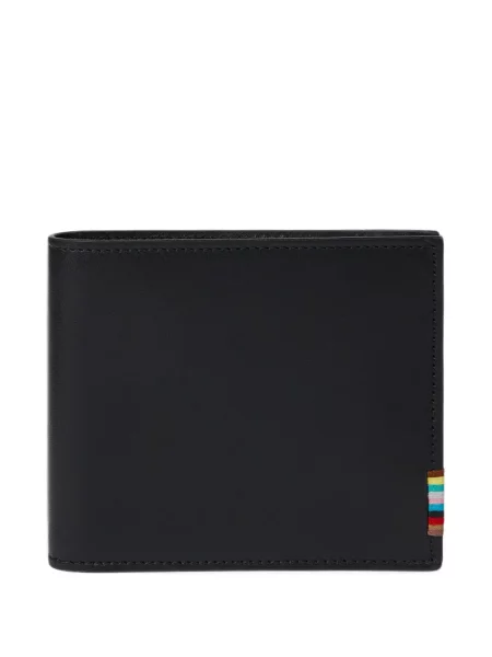 Portofel Paul Smith din piele cu dungi negru