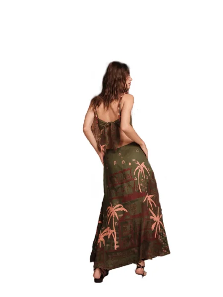 Rochie Johanna Ortiz cu imagine de costum verde