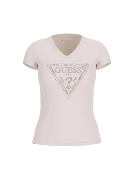 T-shirt z nadrukiem z logo model ‘PYTHON’ Guess biała