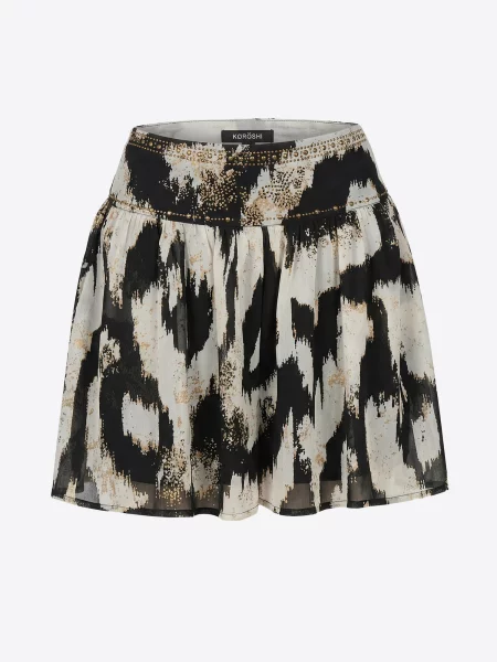 KOROSHI Pantaloni bej negru