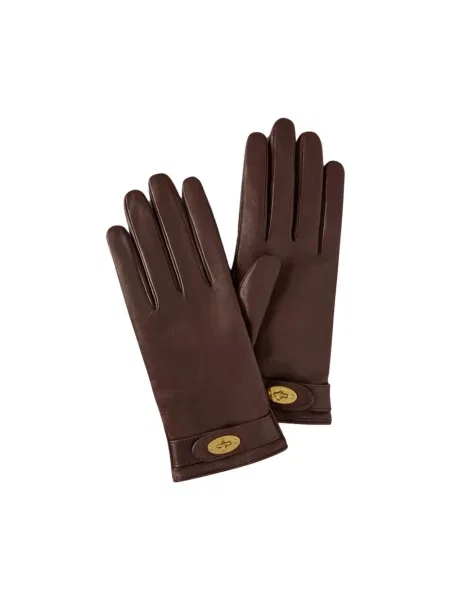 Rękawiczki Mulberry skórzane brązowe