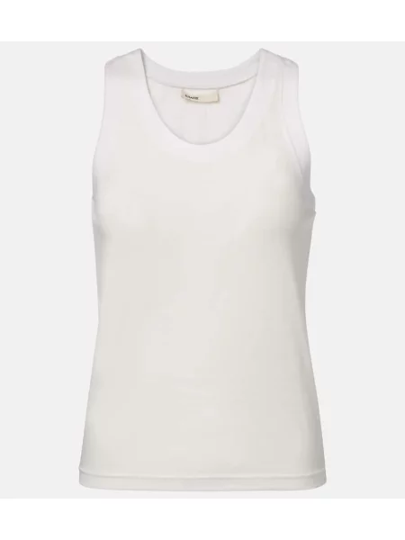 Top Khaite din jerseu alb