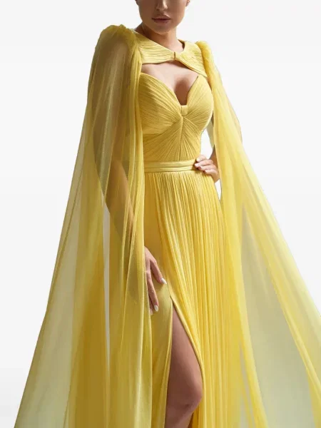 Rochie maxi Cristallini galben