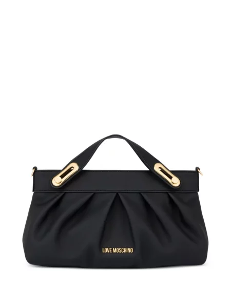 Geantă shopper Love Moschino cu volane negru