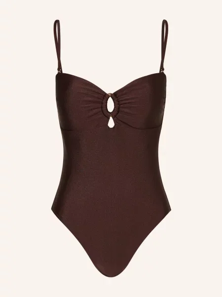 Mrs & Hugs Strój Kąpielowy Bandeau Z Wycięciami braun