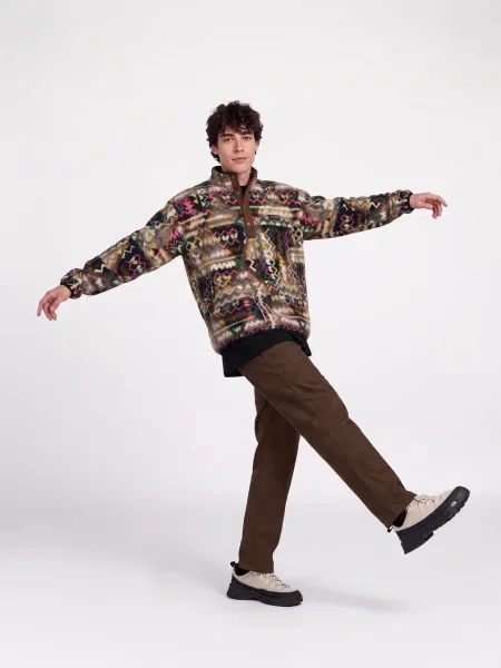 Fleece pattanás fleece melegítő felső Columbia nyomtatás