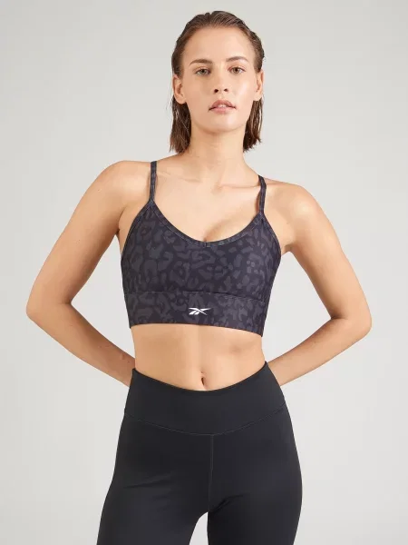 Reebok Športová podprsenka ID TRAIN antracitová čierna