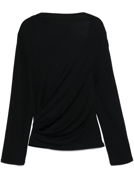 Top Jacquemus drapat negru