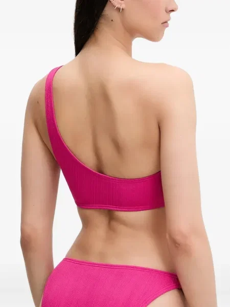 Spodnie Michael Michael Kors skórzane bez obcasa plecione różowe