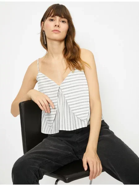 Top Koton w paski biały