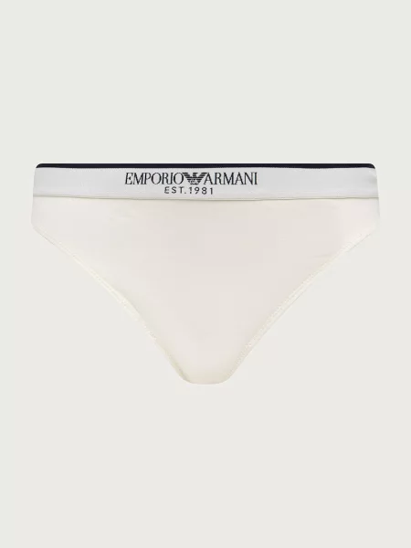 Emporio Armani Underwear tangá dámske s elastanom biela