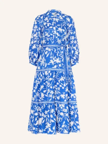 Phase Eight Sukienka Koszulowa Coralie Z Rękawami blau biała
