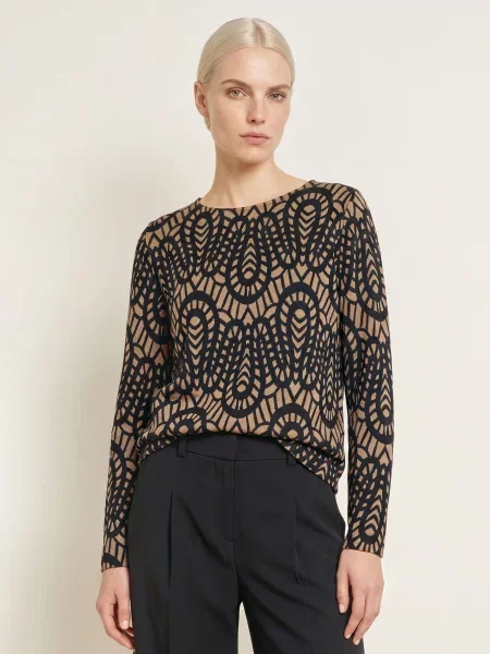 Zaída Sweter beige czarny