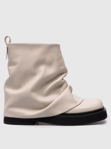 Кожаные мини ботинки The Attico белые