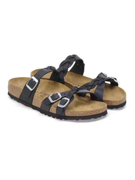 Klapki Birkenstock skórzane czarne