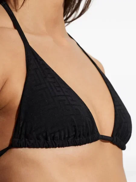 Bikini Balmain din jacard negru