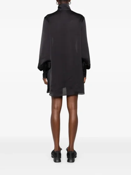 Rochie mini Sacai drapată de costum negru