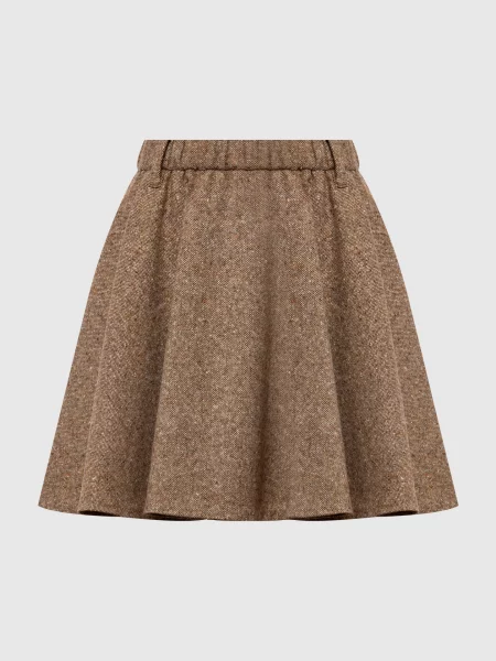 Юбка мини Brunello Cucinelli коричневая