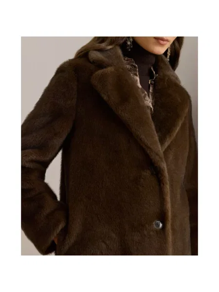 Futro Ralph Lauren z futerkiem brązowe