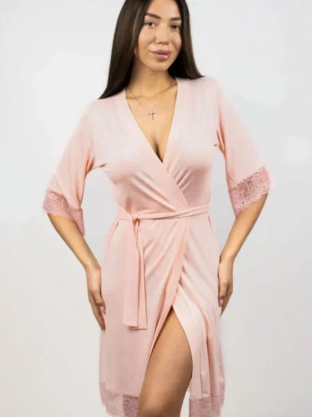 Халат Roksana розовый