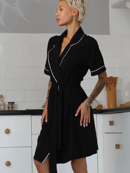 Халат чорний