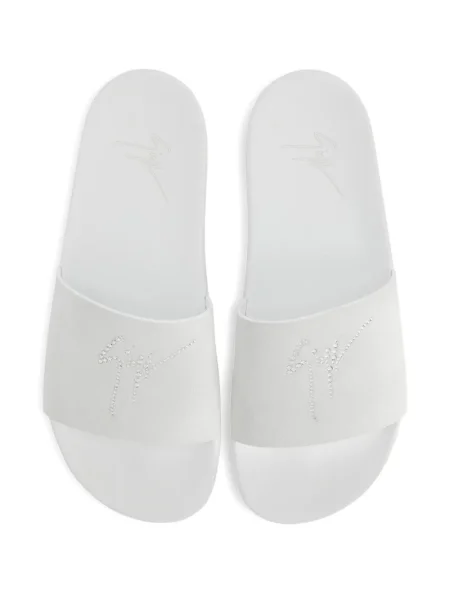Sneakerși Giuseppe Zanotti din piele de cristal alb
