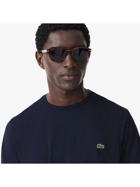 Lacoste T-Shirt Z Okrągłym Dekoltem Z Dżerseju Z Bawełny Pima granatowa